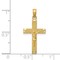14K Gold Beveled Tipped Crucifix Pendant Charm Jewelry 26 x 13mm